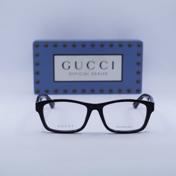 Gucci GG0771OA 001 Rectangle Eyeglasses – Black 54mm - Picture 2 of 9
